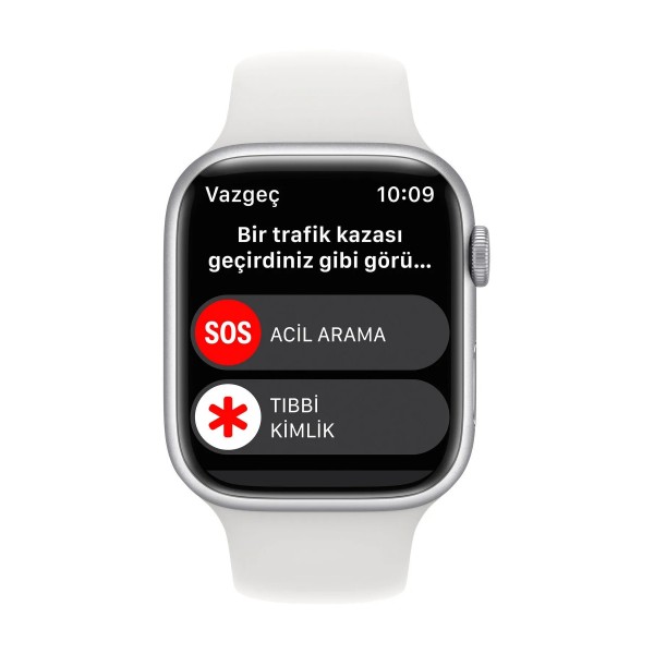 Beyaz Apple Watch Series 8 45mm GPS Gümüş Beyaz Apple Watch Series 8 45mm GPS Gümüş